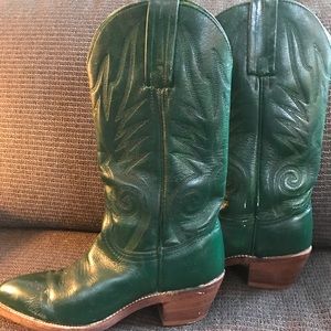 Green Frye boots!